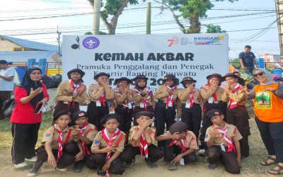 Siswa Siswi SDN 95 Kendari Ikuti Kegiatan Kemah Akbar